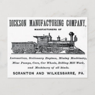 Alco - Dickson Manufacturing Company 1856 Postkarte