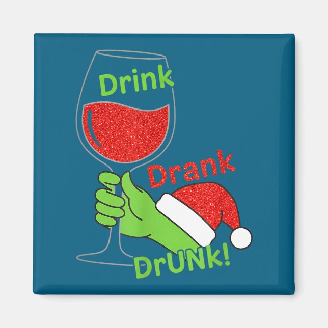 Alcohol &amp; Tails Drink Drank Drunk! Funny Chris Magnet (Vorne)