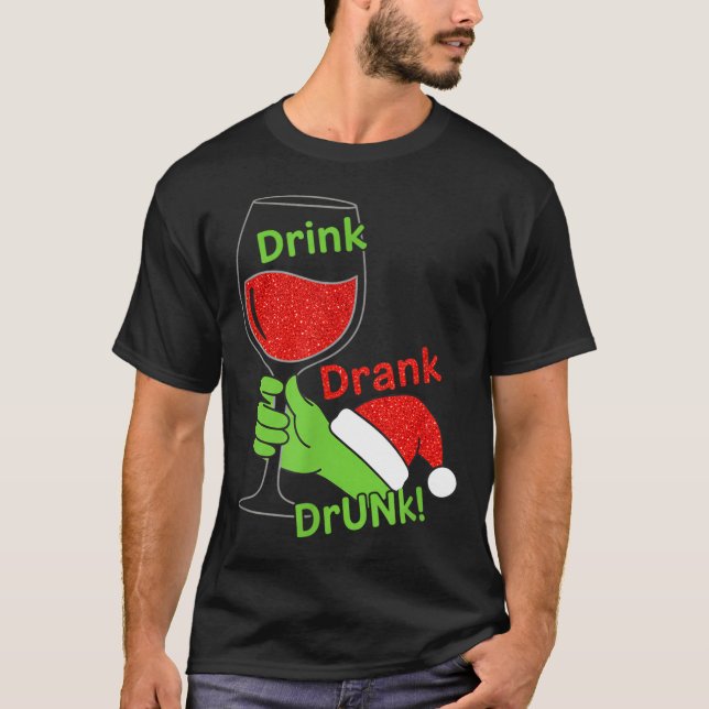 Alcohol &amp; Tails Drink Drank Drunk! Funny Chris T-Shirt (Vorderseite)