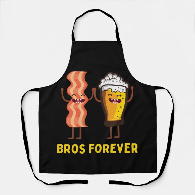 Alcohol Bros Forever Beer Bacon Food Geschenke Schürze (Vorderseite)