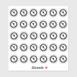 Alcohol Free Wedding Place Card Mini Meal Choice Aufkleber