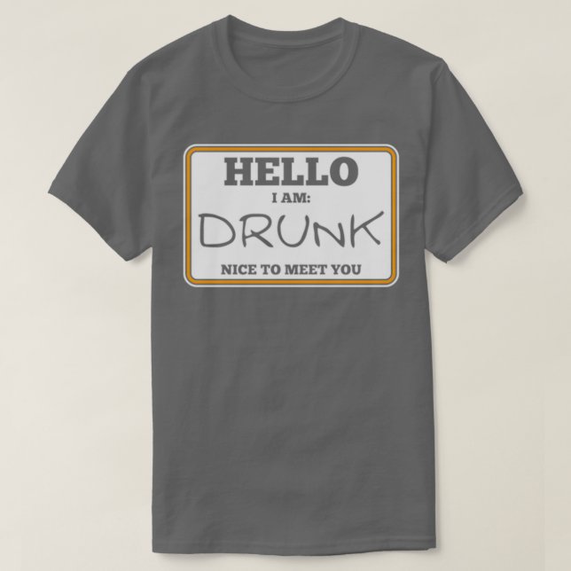 Alcohol Hello I Am Betrunken Funny Men Damen Gesch T-Shirt (Design vorne)