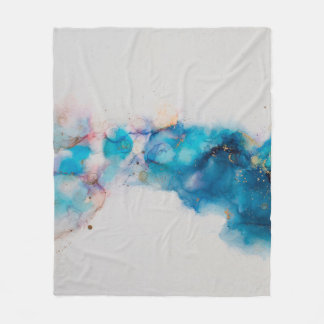 Alcohol Ink Art. Abstract painting. Alcohol Ink ba Fleecedecke