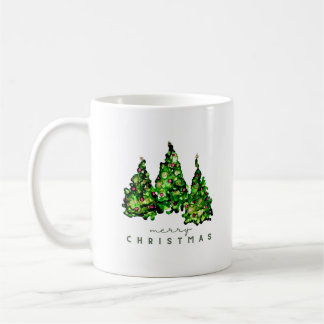 Alcohol Ink Design Christmas Tree Ceramic Mug Kaffeetasse