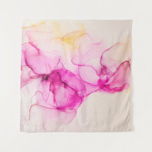 Alcohol ink sea texture. Contemporary art. Spots o Wandteppich