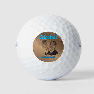 Alcohol Spaß Gag Jokester Golfball