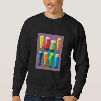 Alcoholic Drinks Enthusiast Pop Style Glasses Of B Sweatshirt