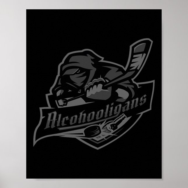 Alcohooligans Blackout Edition All-Star-Eishockey Poster (Vorne)