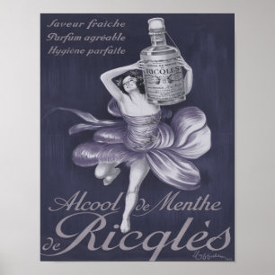 Alcool de menthe de Ricqlès 1924 Plakat