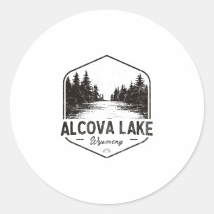 Alcova-See Wyoming im Freien Vintage 3 Runder Aufkleber