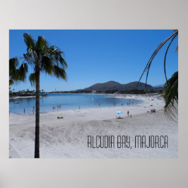 Alcudia Beach and Bay Landschaft Mallorca Spanien Poster