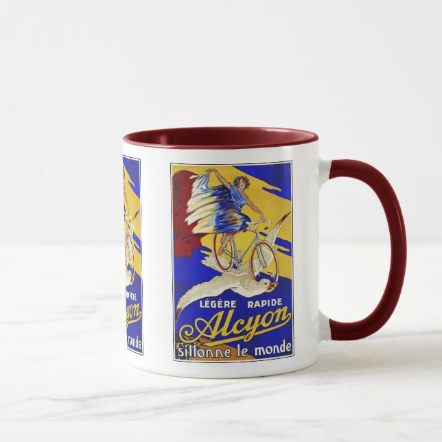 Alcyon Cycles - Vintage Fahrradkunst Tasse (Rechts)