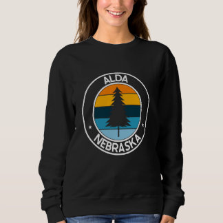 Alda Nebraska NE USA City Pride Retro Sunset Sweatshirt