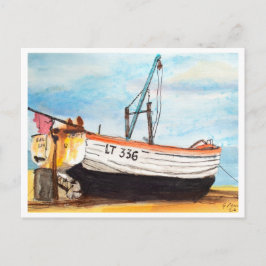 Aldeburgh, Boot am Strand – Küstenkunst Postkarte