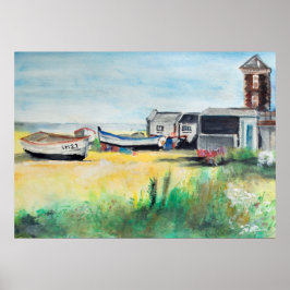 Aldeburgh-Boote am Strand Poster