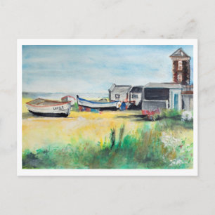 Aldeburgh Boote am Strand Suffolk Coastal Art Postkarte