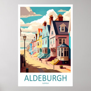 Aldeburgh England Reiseplakat Vintage Ski Poster