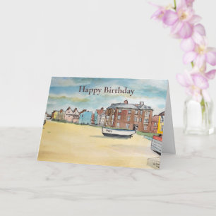 Aldeburgh Fischereiboot-Erbe Geburtstag Karte
