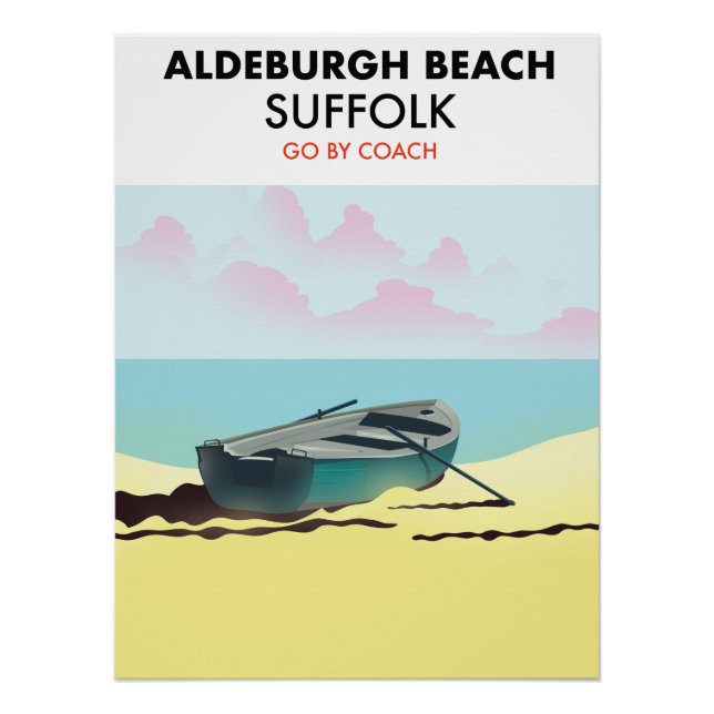 Aldeburgh Strand Suffolk  Poster (Vorderseite)