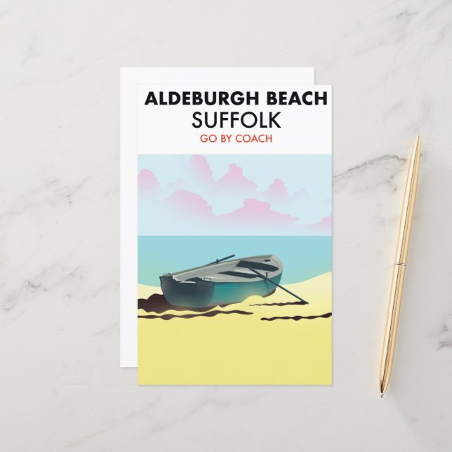 Aldeburgh Strand Suffolk Poster (Vorderseite/Rückseite Beispiel)