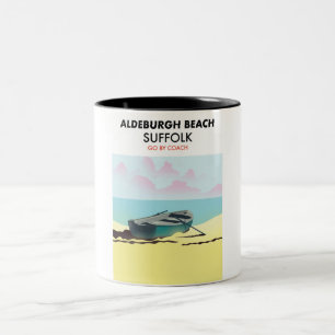 Aldeburgh Strand Suffolk Zweifarbige Tasse
