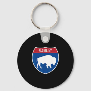 Alden New York Buffalo Ny Autobahn Interstate Schi Schlüsselanhänger