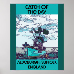 Alderburgh Suffolk Beach Art Poster