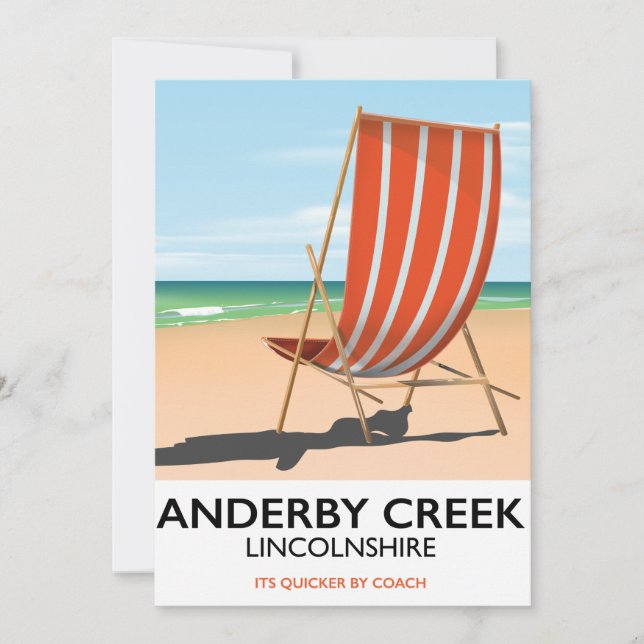 Alderby Seaside Poster Card Einladung (Vorderseite)