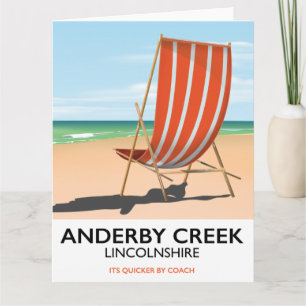 Alderby Strand Reiseplakat Karte