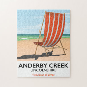 Alderby Strand Reiseplakat Puzzle