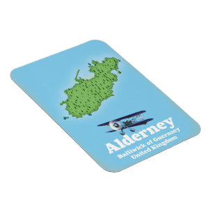Alderney Bailiwick of Guernsey United Kingdom Map Magnet