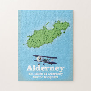 Alderney Bailiwick of Guernsey United Kingdom Map Puzzle