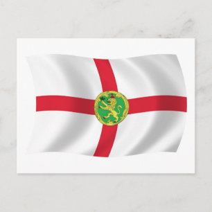 Alderney-Flagge Postkarte