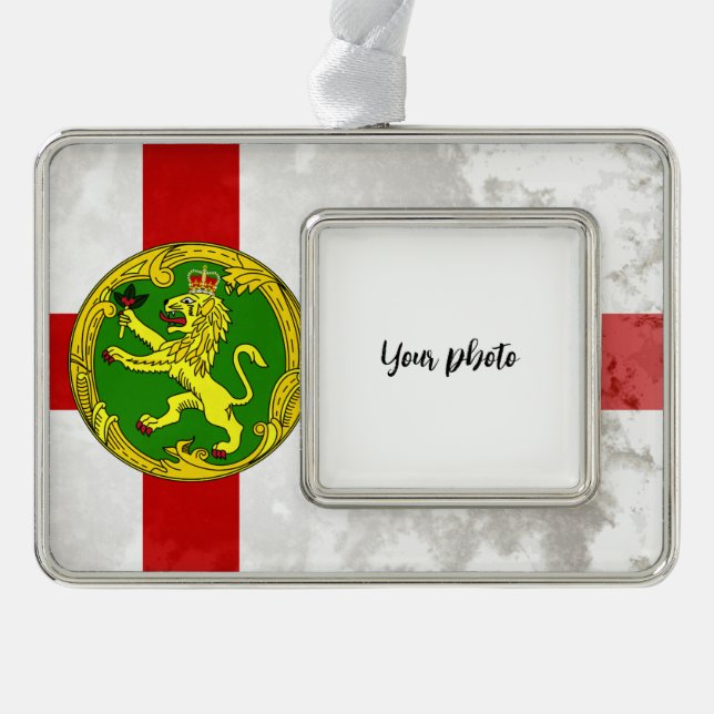 Alderney Rahmen-Ornament Silber (Vorderseite)