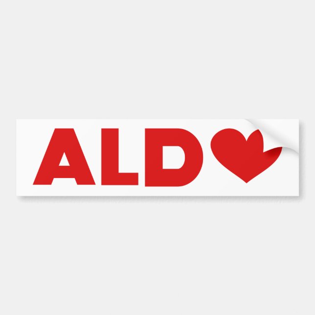 Aldo Liebe Autoaufkleber (Vorne)