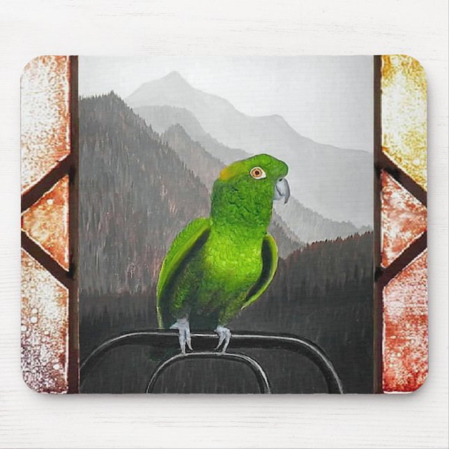 Aldo mein Amazonaspapagei Mousepad (Vorne)