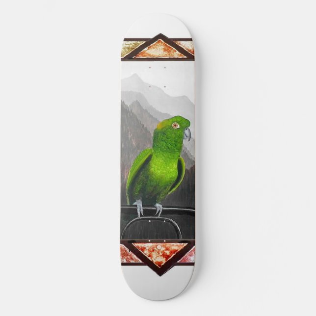Aldo mein Amazonaspapagei Skateboard (Vorderseite)