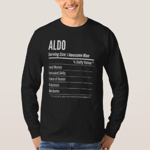 Aldo Serving Size Nutrition Label Calories T-Shirt