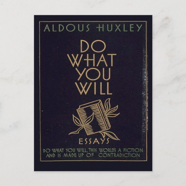 Aldous Huxley Book Postkarte (Vorderseite)