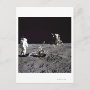 Aldrin blickt zurück auf die Basis der Ruhe Postkarte