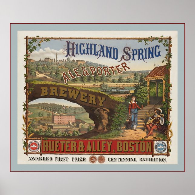 Ale and Porter Brewery ~ Vintage Werbung Poster (Vorne)