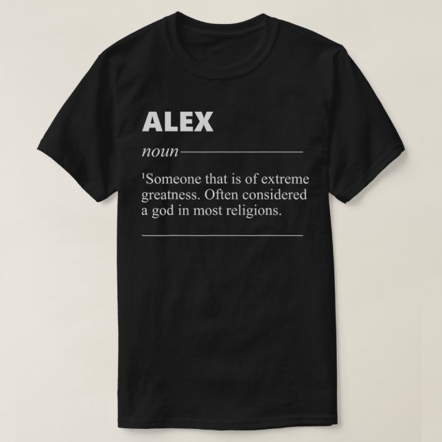 Ale Name Definition Funny Bday für Ale T-Shirt (Design vorne)