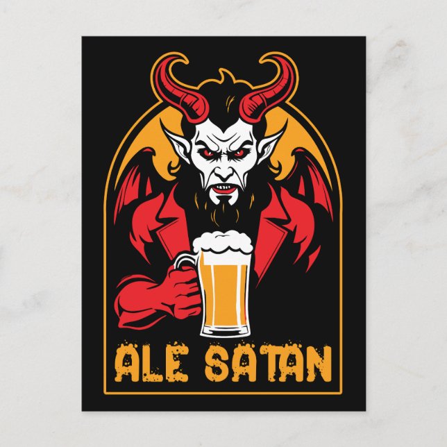 Ale Satan - Bier Drinks Postkarte (Vorderseite)
