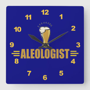 Ale und Bier Quadratische Wanduhr