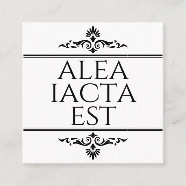 Alea Iacta Est Begleitkarte (Vorderseite)