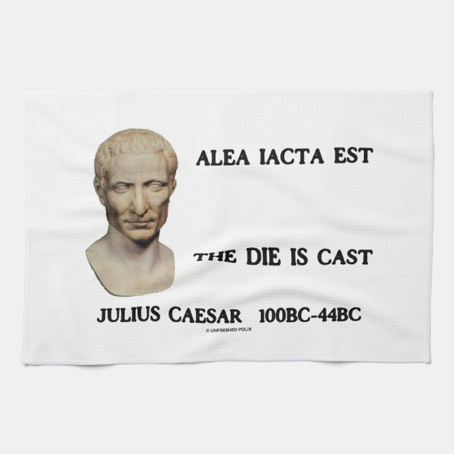 Alea Iacta Est Die ist geworfener Caesar Handtuch (Horizontal)