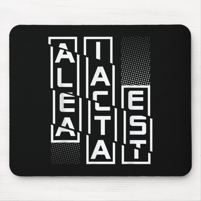 Alea Iacta Est Latin Phrase Sprachmotivation Sa Mousepad (Vorne)
