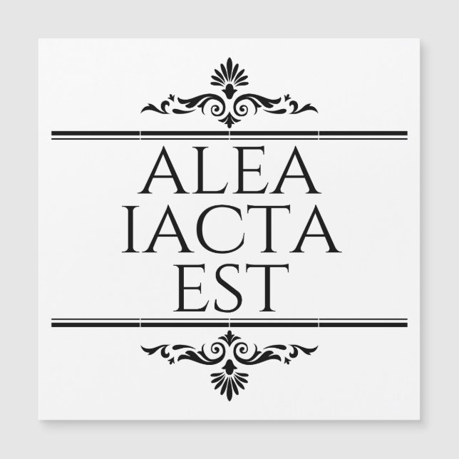 Alea Iacta Est Magnetkarte (Vorderseite)