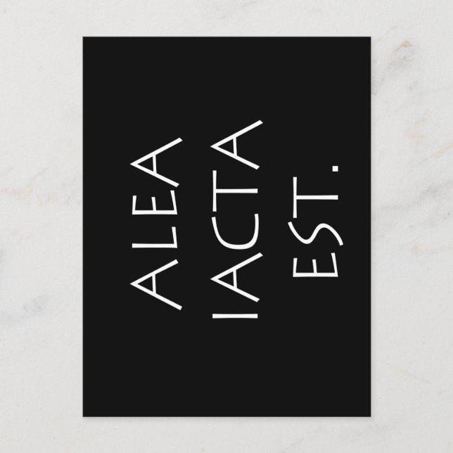 Alea Iacta Est Postkarte (Vorderseite)