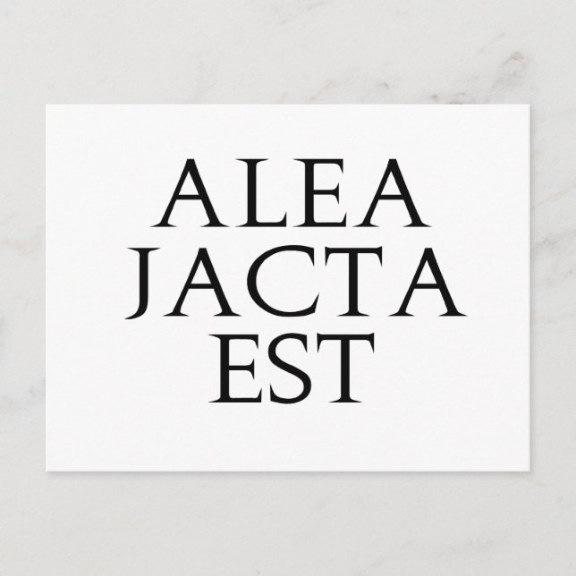 Alea Jacta Est Postkarte (Vorderseite)